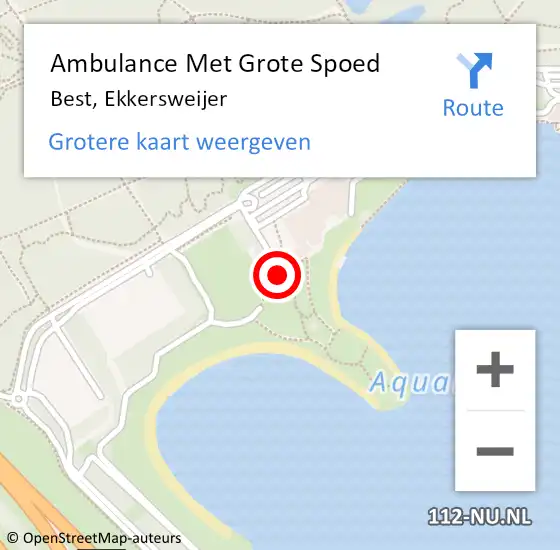 Locatie op kaart van de 112 melding: Ambulance Met Grote Spoed Naar Best, Ekkersweijer op 26 juni 2019 08:02