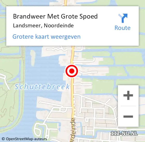 Locatie op kaart van de 112 melding: Brandweer Met Grote Spoed Naar Landsmeer, Noordeinde op 26 juni 2019 11:20