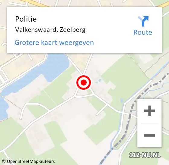 Locatie op kaart van de 112 melding: Politie Valkenswaard, Zeelberg op 26 juni 2019 13:00