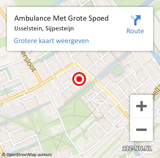 Locatie op kaart van de 112 melding: Ambulance Met Grote Spoed Naar IJsselstein, Sijpesteijn op 5 april 2014 16:49