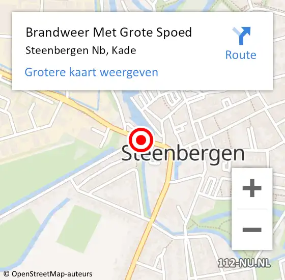 Locatie op kaart van de 112 melding: Brandweer Met Grote Spoed Naar Steenbergen Nb, Kade op 26 juni 2019 17:40