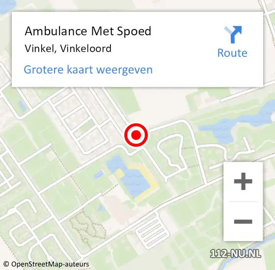 Locatie op kaart van de 112 melding: Ambulance Met Spoed Naar Vinkel, Vinkeloord op 26 juni 2019 19:43