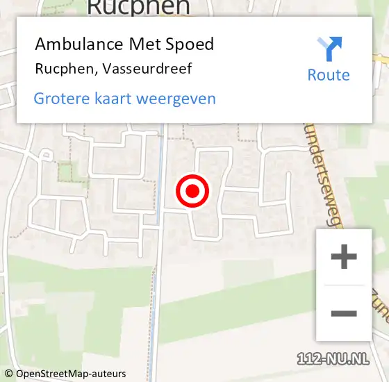 Locatie op kaart van de 112 melding: Ambulance Met Spoed Naar Rucphen, Vasseurdreef op 27 juni 2019 03:10