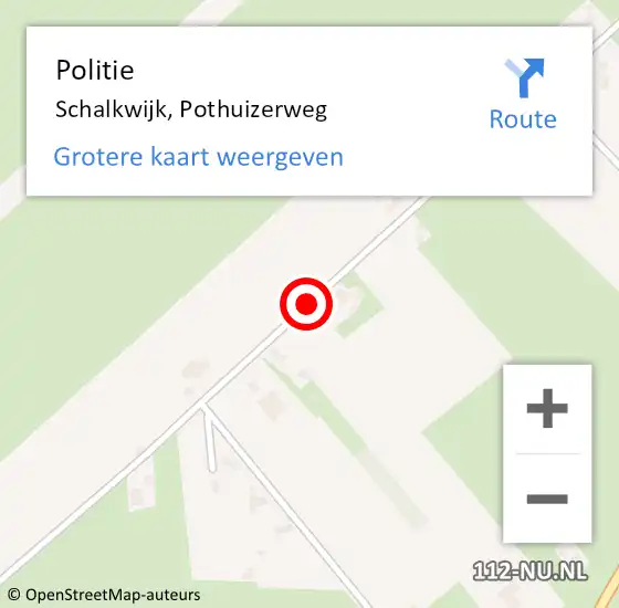 Locatie op kaart van de 112 melding: Politie Schalkwijk, Pothuizerweg op 27 juni 2019 19:55