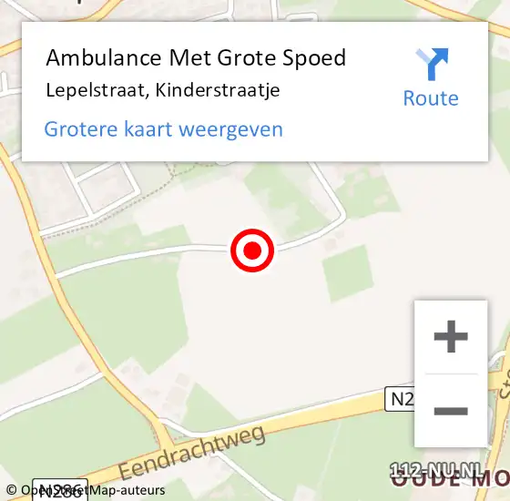 Locatie op kaart van de 112 melding: Ambulance Met Grote Spoed Naar Lepelstraat, Kinderstraatje op 27 juni 2019 22:30