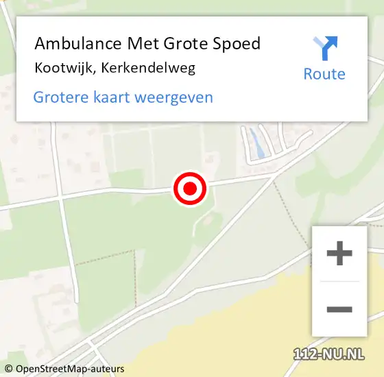 Locatie op kaart van de 112 melding: Ambulance Met Grote Spoed Naar Kootwijk, Kerkendelweg op 27 juni 2019 22:35