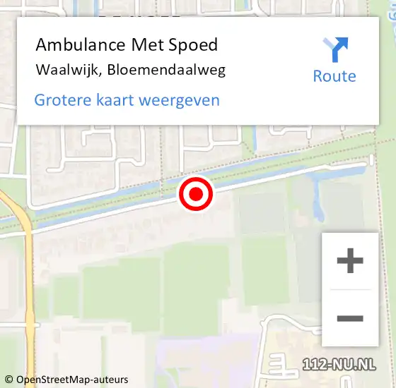 Locatie op kaart van de 112 melding: Ambulance Met Spoed Naar Waalwijk, Bloemendaalweg op 28 juni 2019 05:10