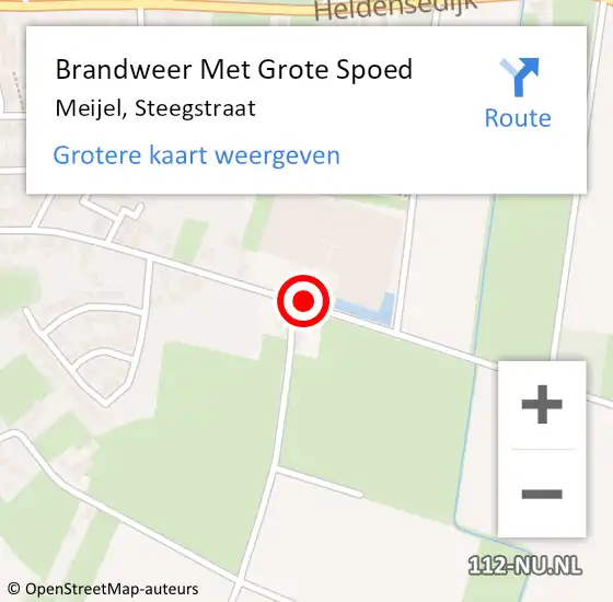 Locatie op kaart van de 112 melding: Brandweer Met Grote Spoed Naar Meijel, Steegstraat op 28 juni 2019 08:55