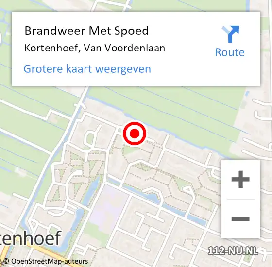 Locatie op kaart van de 112 melding: Brandweer Met Spoed Naar Kortenhoef, Van Voordenlaan op 28 juni 2019 09:29