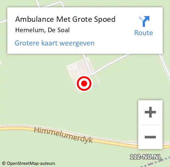 Locatie op kaart van de 112 melding: Ambulance Met Grote Spoed Naar Hemelum, De Soal op 5 april 2014 20:22