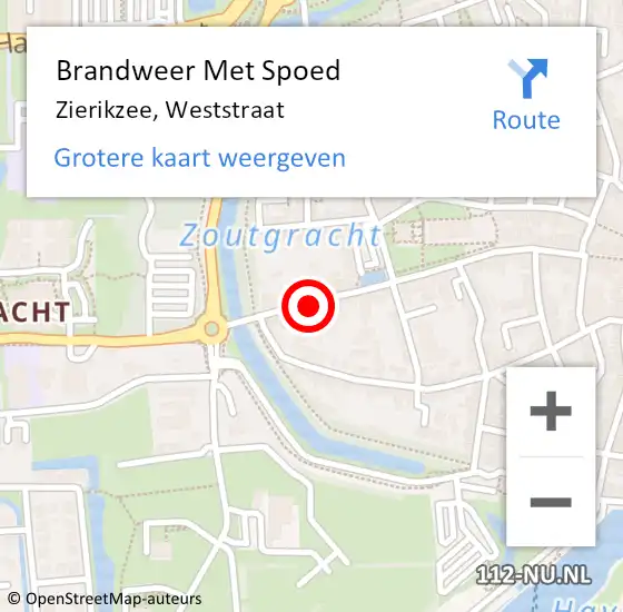 Locatie op kaart van de 112 melding: Brandweer Met Spoed Naar Zierikzee, Weststraat op 28 juni 2019 11:21