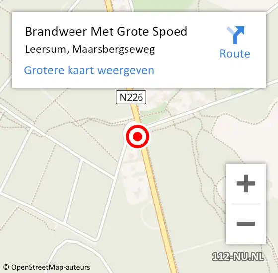 Locatie op kaart van de 112 melding: Brandweer Met Grote Spoed Naar Leersum, Maarsbergseweg op 28 juni 2019 12:20