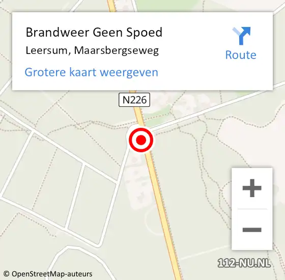 Locatie op kaart van de 112 melding: Brandweer Geen Spoed Naar Leersum, Maarsbergseweg op 28 juni 2019 12:22