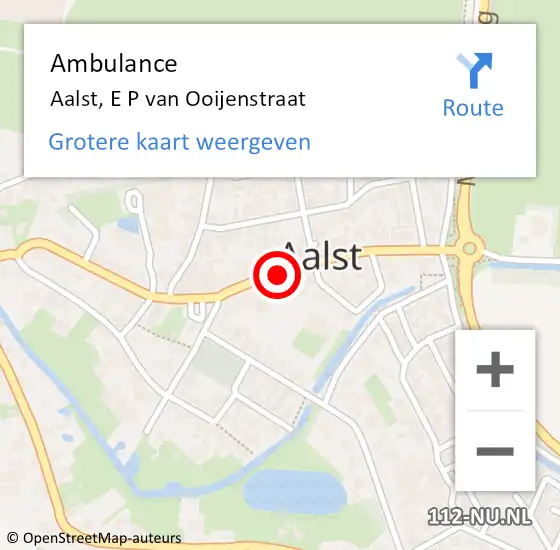 Locatie op kaart van de 112 melding: Ambulance Aalst, E P van Ooijenstraat op 28 juni 2019 15:26