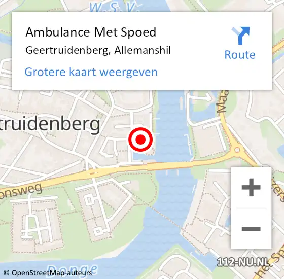 Locatie op kaart van de 112 melding: Ambulance Met Spoed Naar Geertruidenberg, Allemanshil op 28 juni 2019 21:13