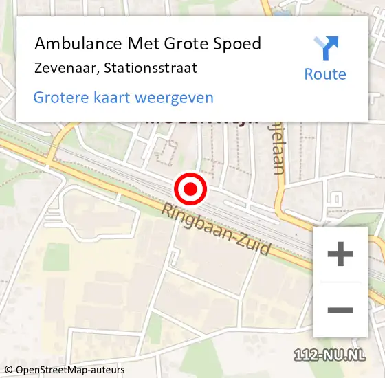 Locatie op kaart van de 112 melding: Ambulance Met Grote Spoed Naar Zevenaar, Stationsstraat op 29 juni 2019 00:18