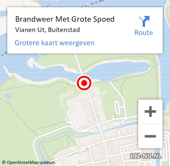 Locatie op kaart van de 112 melding: Brandweer Met Grote Spoed Naar Vianen Ut, Buitenstad op 29 juni 2019 14:36