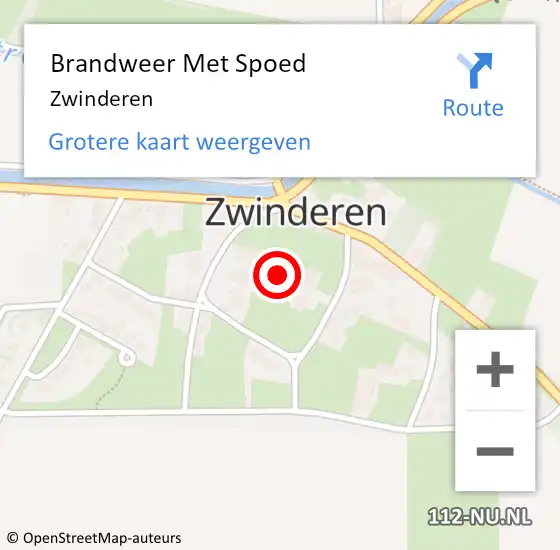 Locatie op kaart van de 112 melding: Brandweer Met Spoed Naar Zwinderen op 29 juni 2019 15:27