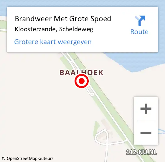 Locatie op kaart van de 112 melding: Brandweer Met Grote Spoed Naar Kloosterzande, Scheldeweg op 29 juni 2019 15:46