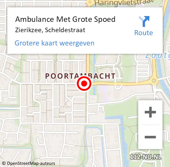 Locatie op kaart van de 112 melding: Ambulance Met Grote Spoed Naar Zierikzee, Scheldestraat op 29 juni 2019 15:56