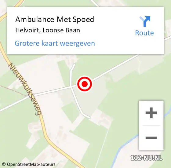 Locatie op kaart van de 112 melding: Ambulance Met Spoed Naar Helvoirt, Loonse Baan op 29 juni 2019 17:04