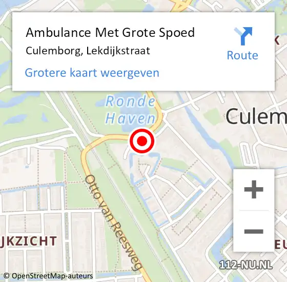 Locatie op kaart van de 112 melding: Ambulance Met Grote Spoed Naar Culemborg, Lekdijkstraat op 29 juni 2019 17:50