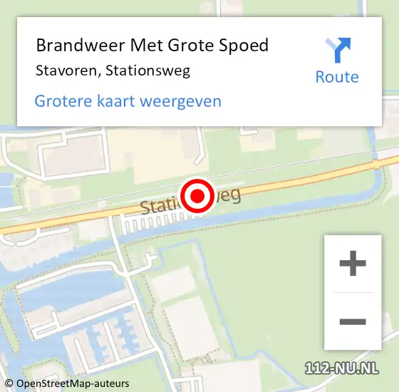 Locatie op kaart van de 112 melding: Brandweer Met Grote Spoed Naar Stavoren, Stationsweg op 29 juni 2019 19:04