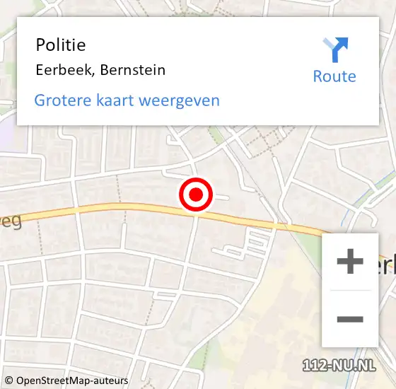 Locatie op kaart van de 112 melding: Politie Eerbeek, Bernstein op 29 juni 2019 20:17