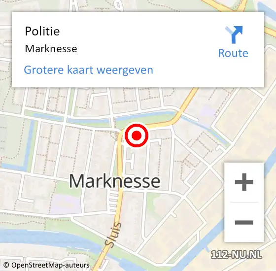 Locatie op kaart van de 112 melding: Politie Marknesse op 29 juni 2019 20:22