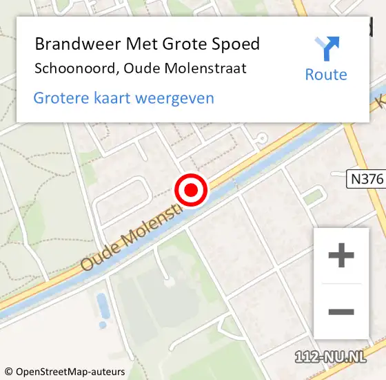 Locatie op kaart van de 112 melding: Brandweer Met Grote Spoed Naar Schoonoord, Oude Molenstraat op 30 juni 2019 04:45