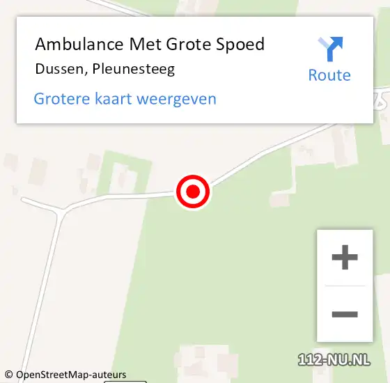 Locatie op kaart van de 112 melding: Ambulance Met Grote Spoed Naar Dussen, Pleunesteeg op 30 juni 2019 05:22