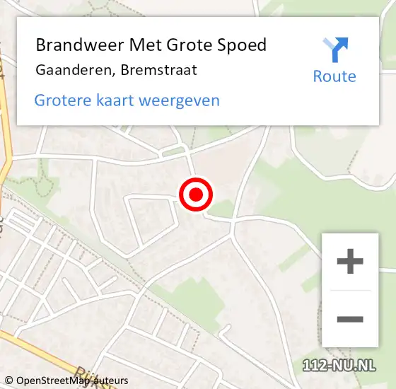 Locatie op kaart van de 112 melding: Brandweer Met Grote Spoed Naar Gaanderen, Bremstraat op 30 juni 2019 07:54