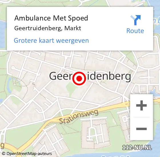 Locatie op kaart van de 112 melding: Ambulance Met Spoed Naar Geertruidenberg, Markt op 30 juni 2019 10:12