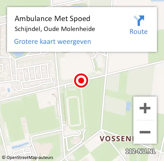 Locatie op kaart van de 112 melding: Ambulance Met Spoed Naar Schijndel, Oude Molenheide op 30 juni 2019 11:17