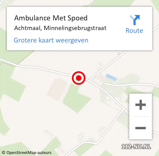 Locatie op kaart van de 112 melding: Ambulance Met Spoed Naar Achtmaal, Minnelingsebrugstraat op 30 juni 2019 13:22