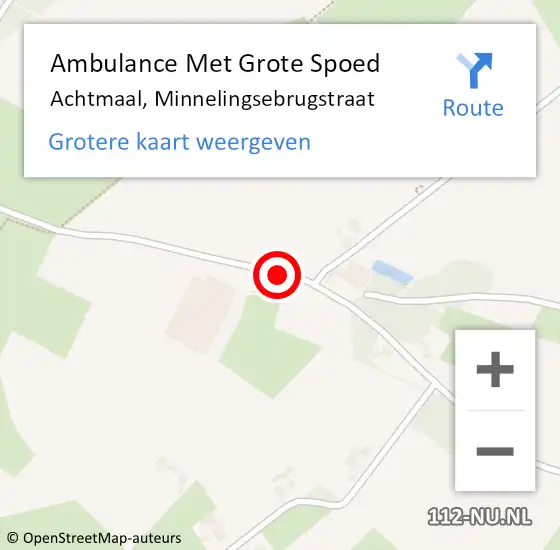 Locatie op kaart van de 112 melding: Ambulance Met Grote Spoed Naar Achtmaal, Minnelingsebrugstraat op 30 juni 2019 13:49