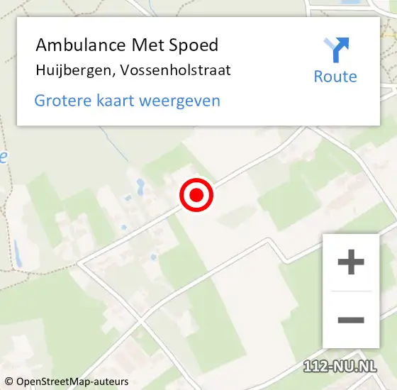 Locatie op kaart van de 112 melding: Ambulance Met Spoed Naar Huijbergen, Vossenholstraat op 30 juni 2019 14:28
