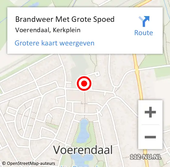 Locatie op kaart van de 112 melding: Brandweer Met Grote Spoed Naar Voerendaal, Kerkplein op 30 juni 2019 23:29