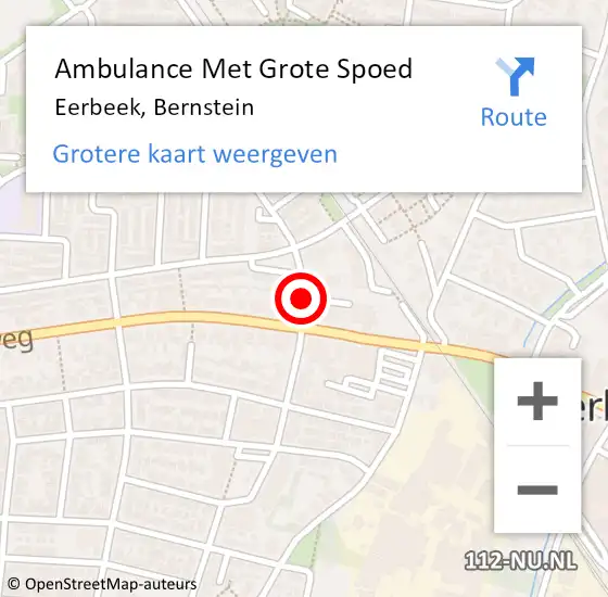 Locatie op kaart van de 112 melding: Ambulance Met Grote Spoed Naar Eerbeek, Bernstein op 1 juli 2019 09:28