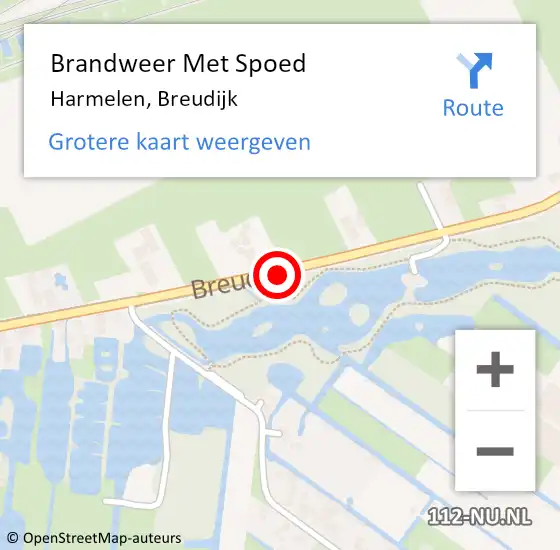 Locatie op kaart van de 112 melding: Brandweer Met Spoed Naar Harmelen, Breudijk op 1 juli 2019 10:09