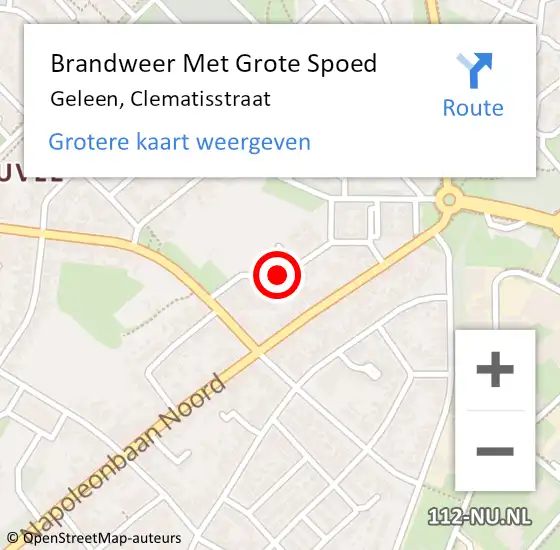 Locatie op kaart van de 112 melding: Brandweer Met Grote Spoed Naar Geleen, Clematisstraat op 1 juli 2019 10:29