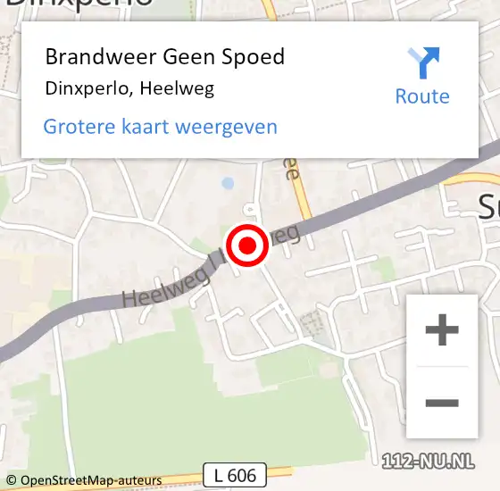 Locatie op kaart van de 112 melding: Brandweer Geen Spoed Naar Dinxperlo, Heelweg op 1 juli 2019 10:43