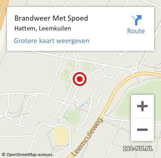 Locatie op kaart van de 112 melding: Brandweer Met Spoed Naar Hattem, Leemkuilen op 1 juli 2019 12:20