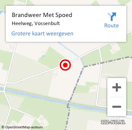 Locatie op kaart van de 112 melding: Brandweer Met Spoed Naar Heelweg, Vossenbult op 1 juli 2019 12:37