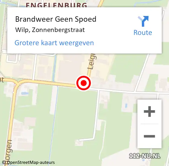 Locatie op kaart van de 112 melding: Brandweer Geen Spoed Naar Wilp, Zonnenbergstraat op 1 juli 2019 13:07