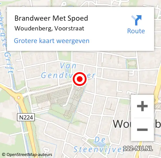 Locatie op kaart van de 112 melding: Brandweer Met Spoed Naar Woudenberg, Voorstraat op 1 juli 2019 17:17