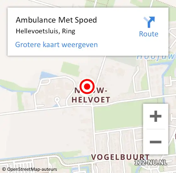 Locatie op kaart van de 112 melding: Ambulance Met Spoed Naar Hellevoetsluis, Ring op 1 juli 2019 22:55