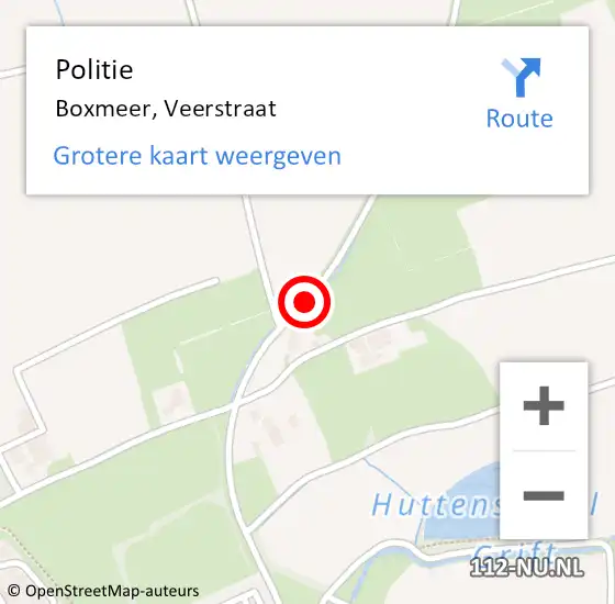 Locatie op kaart van de 112 melding: Politie Boxmeer, Veerstraat op 2 juli 2019 03:50