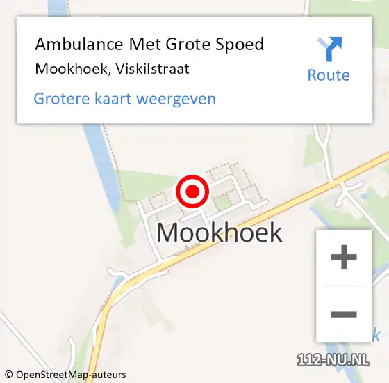 Locatie op kaart van de 112 melding: Ambulance Met Grote Spoed Naar Mookhoek, Viskilstraat op 2 juli 2019 12:30