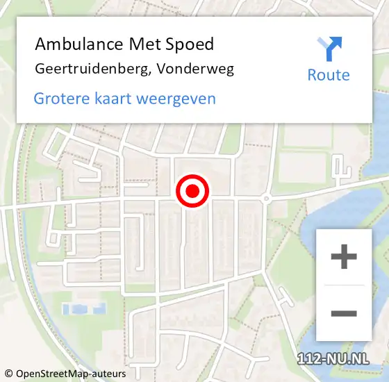 Locatie op kaart van de 112 melding: Ambulance Met Spoed Naar Geertruidenberg, Vonderweg op 2 juli 2019 14:06